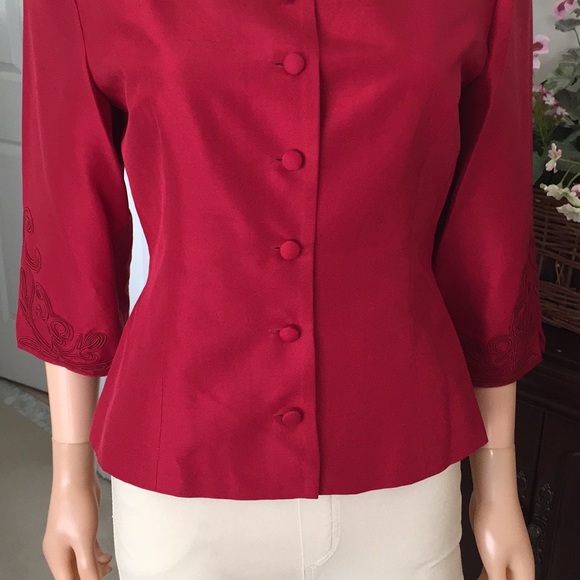 Talbots pure silk blouse jacket - Picture 5 of 13